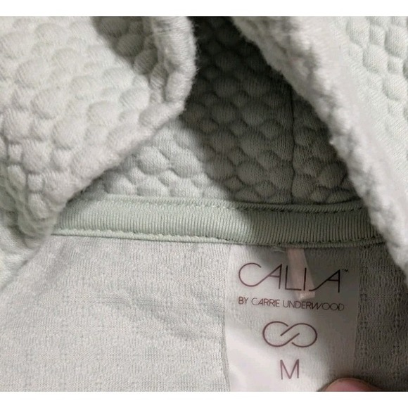 CALIA by Carrie Underwood Women's M Textured Mock Neck Pullover‎ Green - Picture 4 of 6